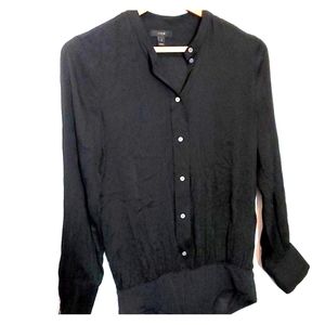 J CREW Black Silk Bodysuit